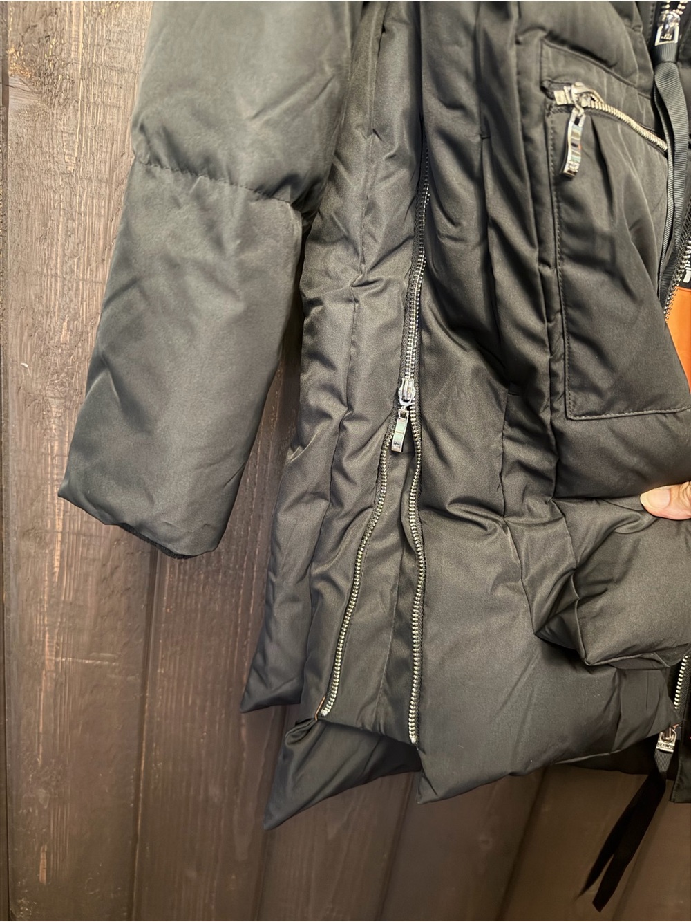 Nwt Orolay Thickened Women’s Down Winter Coat Quilted Puffer Sz 2xs Black Hooded — image 4 of 8